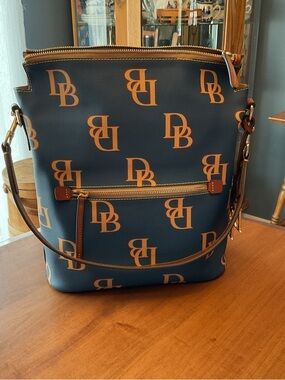 Dooney & Bourke Denim Monogram Sac Bucket Bag